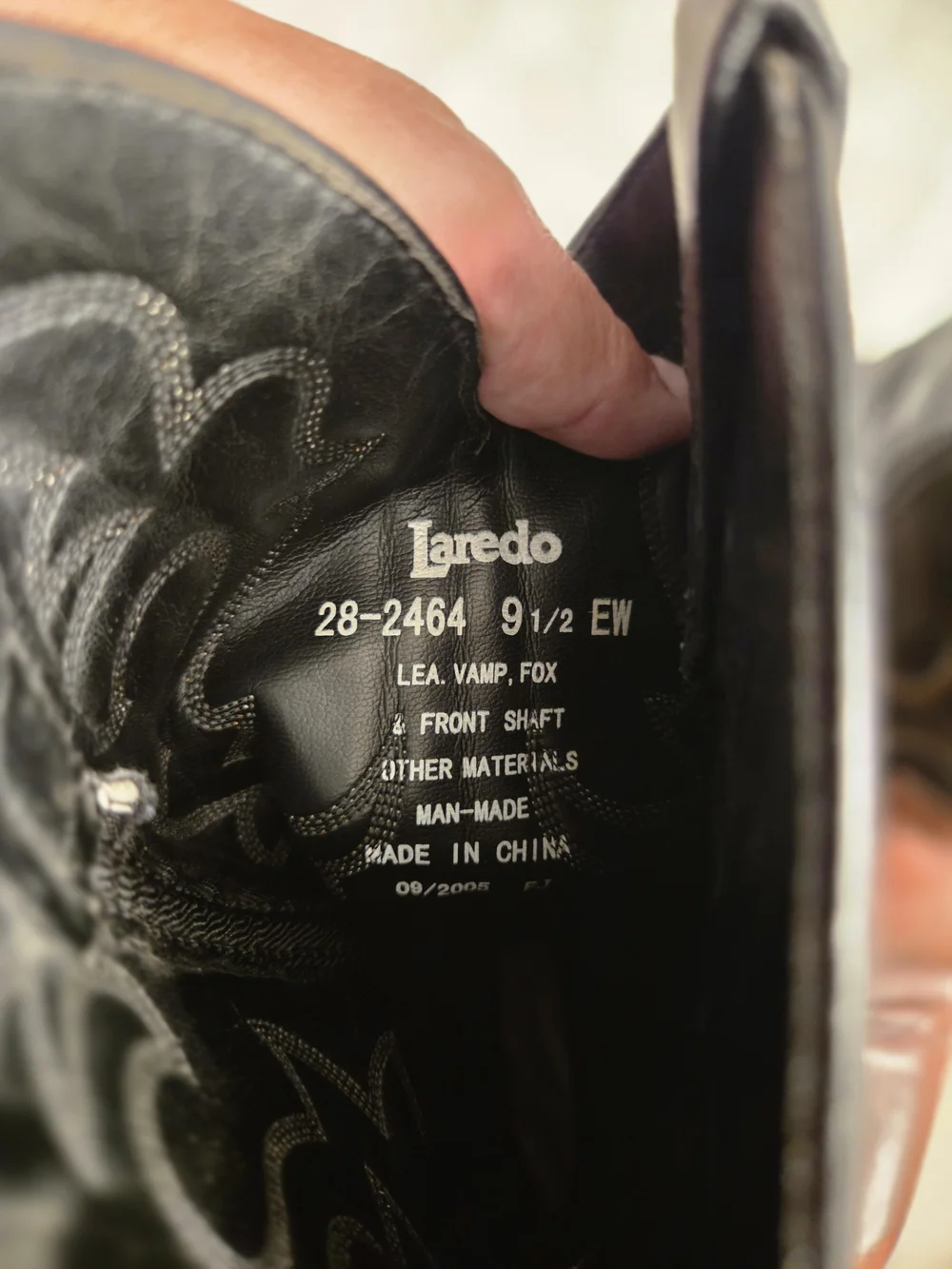 Laredo Mens Nashville Pointed Toe Cowboy Mid Calf Dress Boots Size 9.5 EW